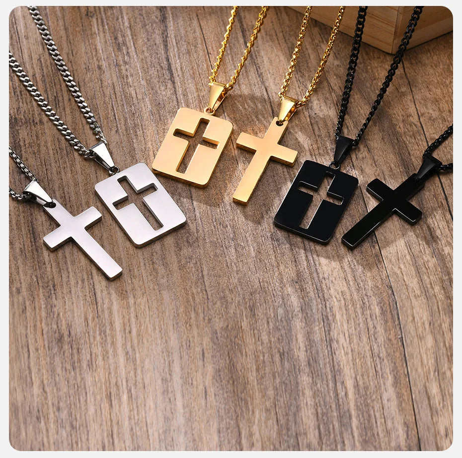 Double Chain Faith Pendant