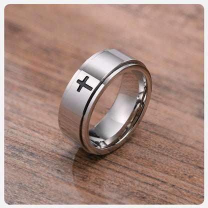 Faith Ring With Rotatable Band